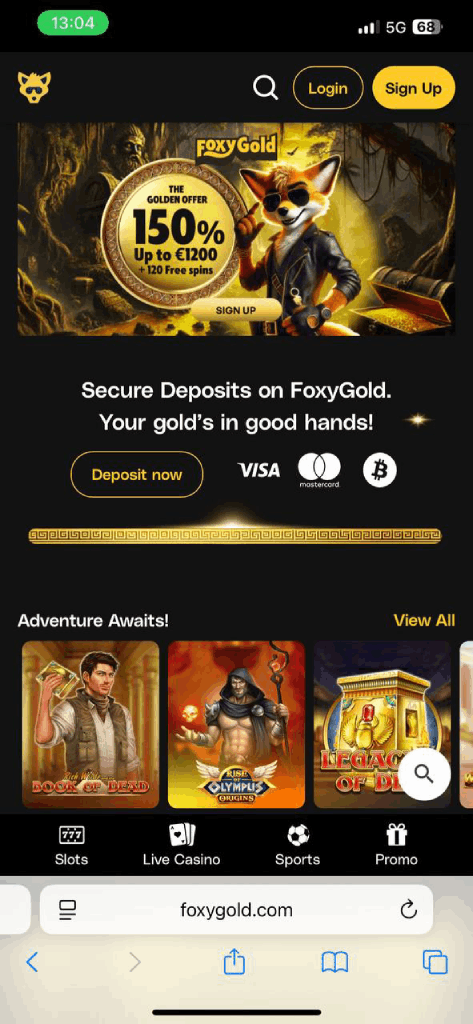 FoxyGold Casino — mobiel